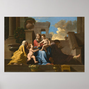 Poster Santa Família nos Passos, Nicolas Poussin Fine Art