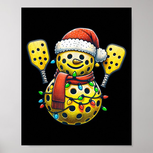Poster Santa Hat Snowman Family Matching Ckleball Christm (Frente)