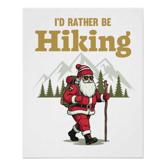 Póster Santa Hiking (Frente)