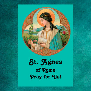 Poster Santa Inês de Roma (BK 006) 60x90cm