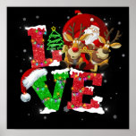 Poster Santa Love Merry Christmas<br><div class="desc">Santa Love Merry Christmas</div>