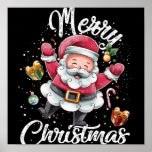 Poster Santa Loves Merry Christmas<br><div class="desc">Santa Loves Merry Christmas</div>
