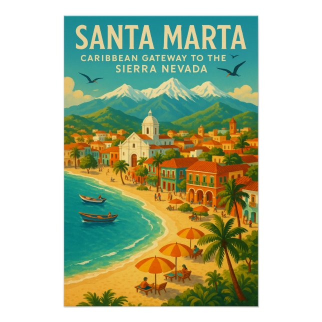 PÓSTER SANTA MARTA — CARIBBEAN GATEWAY TO THE  NEVADA (Frente)