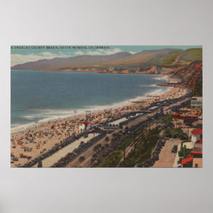 Póster Santa Monica, CA - praia Scen de Los Angeles