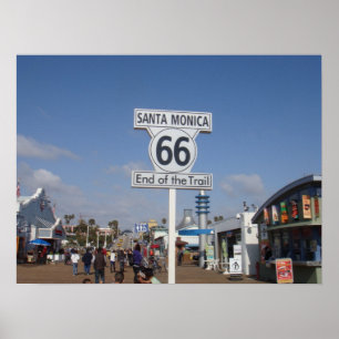 Póster Santa Monica, Califórnia - RT 66