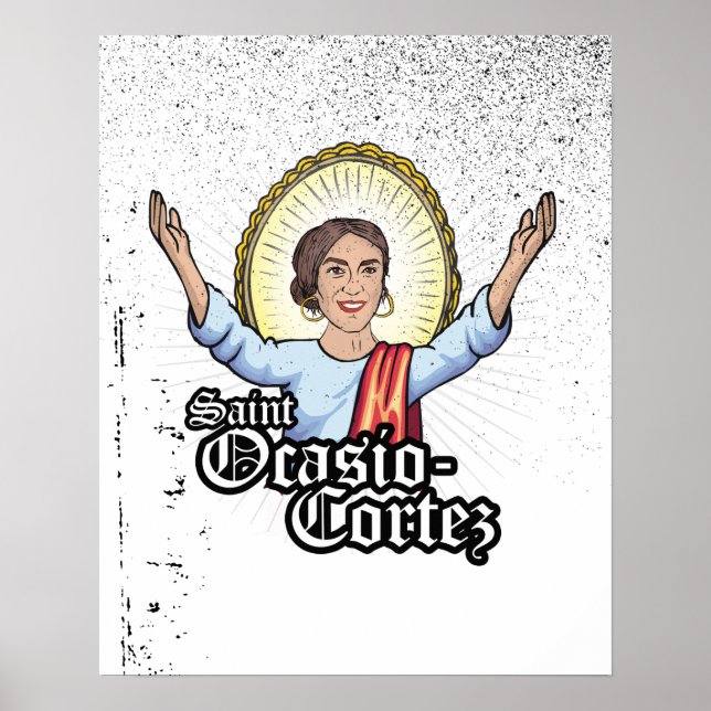 Poster Santa Ocasio-Cortez (Frente)