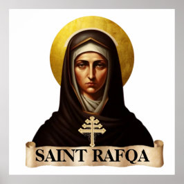 Poster Santa Rafqa, Freira Maronita, Cartaz 40" x 40"