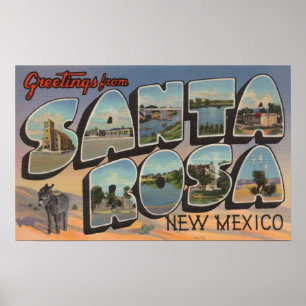 Poster Santa Rosa, Novo México - Cenas de Letras Grandes