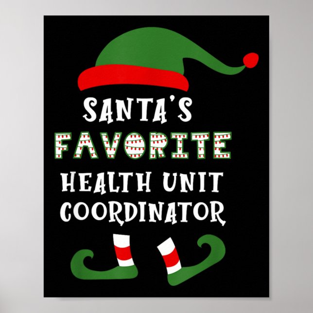 Poster Santa S Favorite Huc Health Unit Coordinator Chris (Frente)