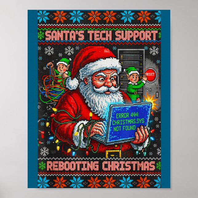 Poster Santa s Support Rebooting Tech Ugly (Frente)