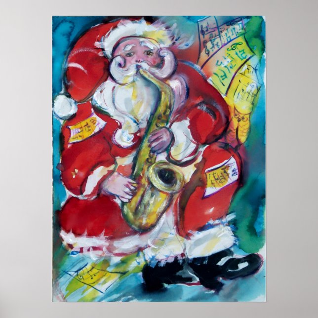 PÓSTER SANTA & SAX, FESTA DE NATAL (Frente)