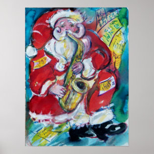 PÓSTER SANTA & SAX, FESTA DE NATAL