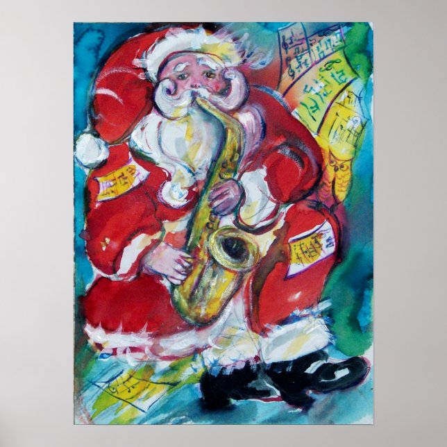 PÓSTER SANTA & SAX, FESTA DE NATAL (Frente)