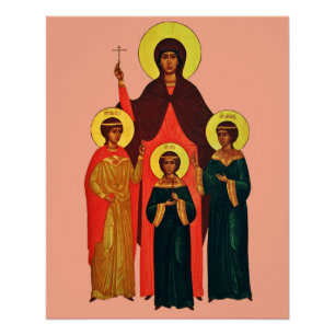 Póster Santa Sofia e Suas Filhas As Virtudes Eternas