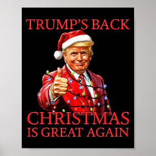 Poster Santa Trump Dança Faça O Natal Grande Novamente Fe