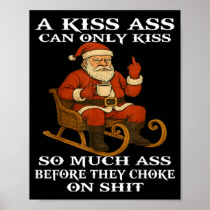 Poster Santa Um Beijo Só Pode Beijar Tanto Antes De Escol