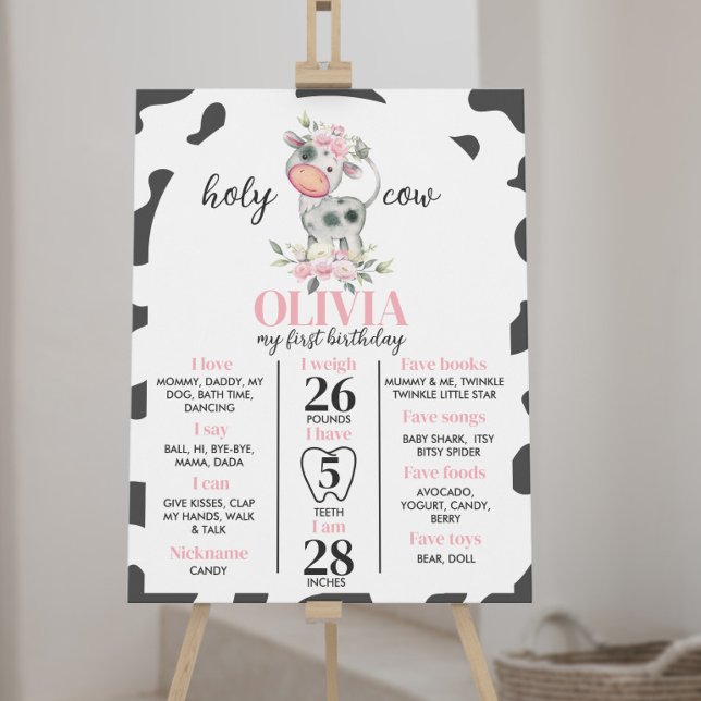 Poster Santa vaca, sou o primeiro sinal de aniversário (Criador carregado)