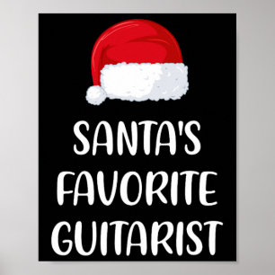 Poster Santas Favoritas Guitarista Diversão De Natal Gif