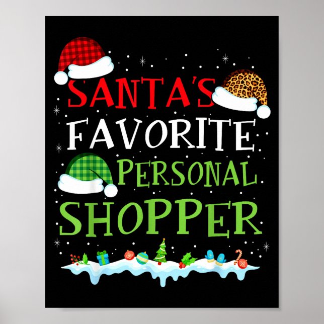 Poster Santa's Favorite Shopper Fun Christmas Consultant  (Frente)
