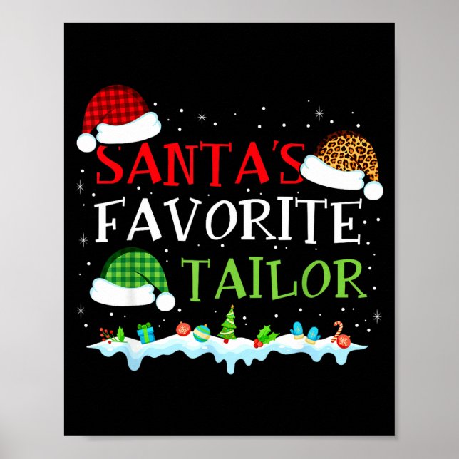 Poster Santa's Favorite Tailor Fun Christmas Alterations  (Frente)