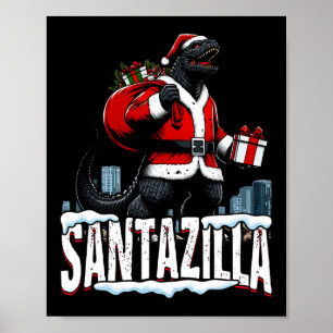 Poster Santazilla Kaiju Papai noel Monstro Japonês de Nat
