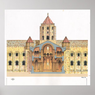 Póster Santiago de Compostela Romanesque