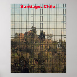 Poster Santiago, reflexo no Chile