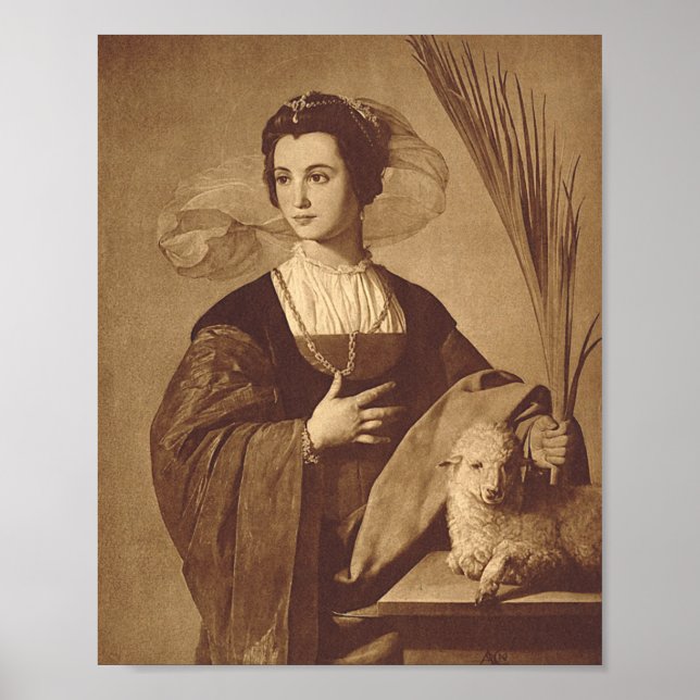 Poster Santo Agnes de Alonso Cano (Frente)