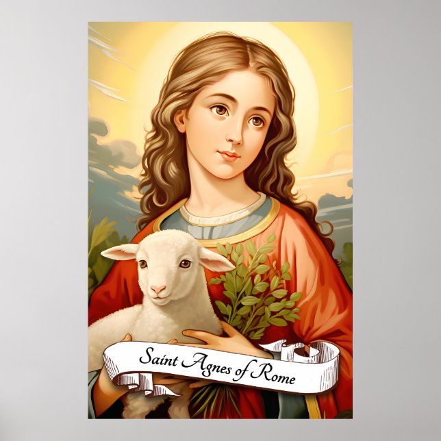 Poster Santo Agnes de Roma (Frente)