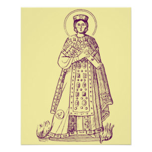 Póster Santo Agnes do mosaico grego de Roma
