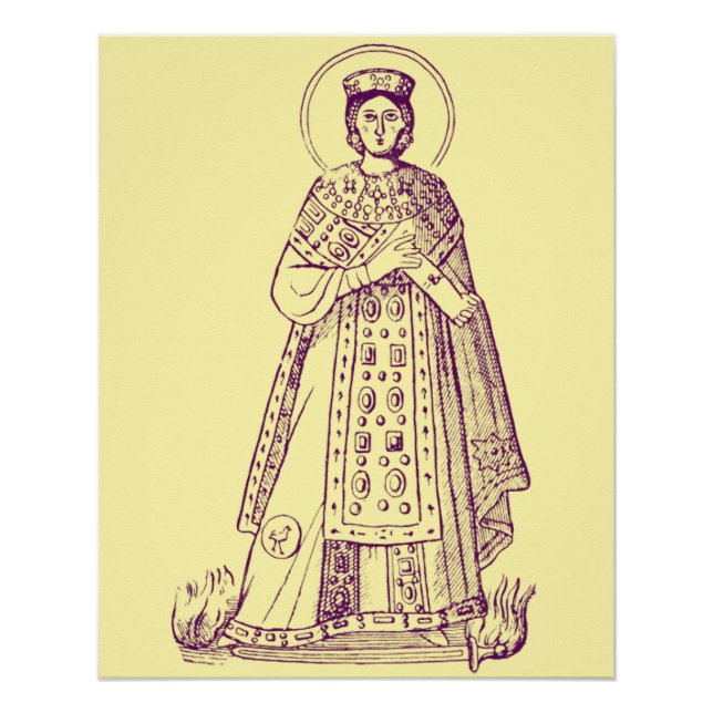 Póster Santo Agnes do mosaico grego de Roma (Frente)