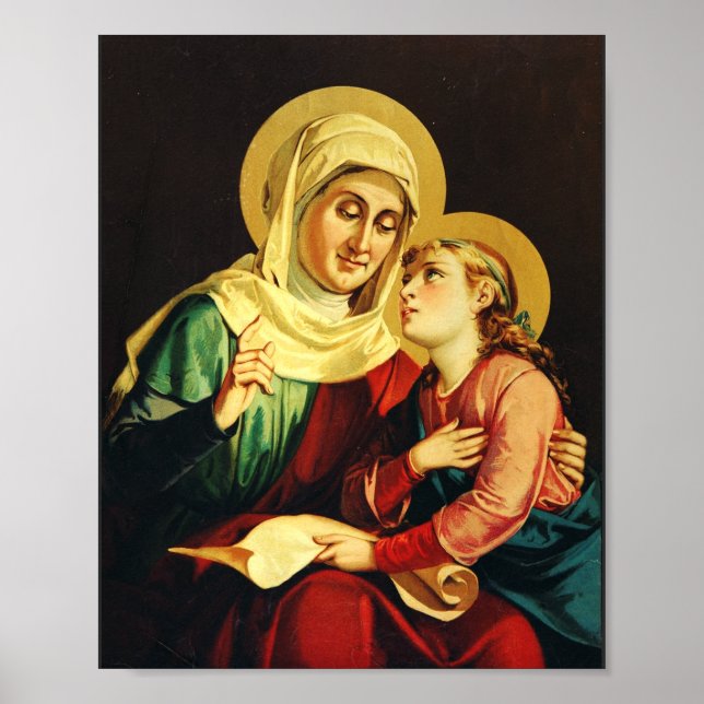 Poster Santo Ann e Virgem Maria (Frente)