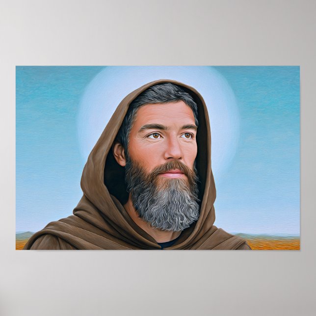 Poster Santo António o Abade: A Paz do Eremita do Deserto (Frente)