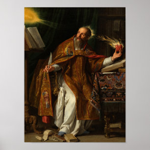 Poster Santo Augustine, 1645, por Philippe de Champaigne