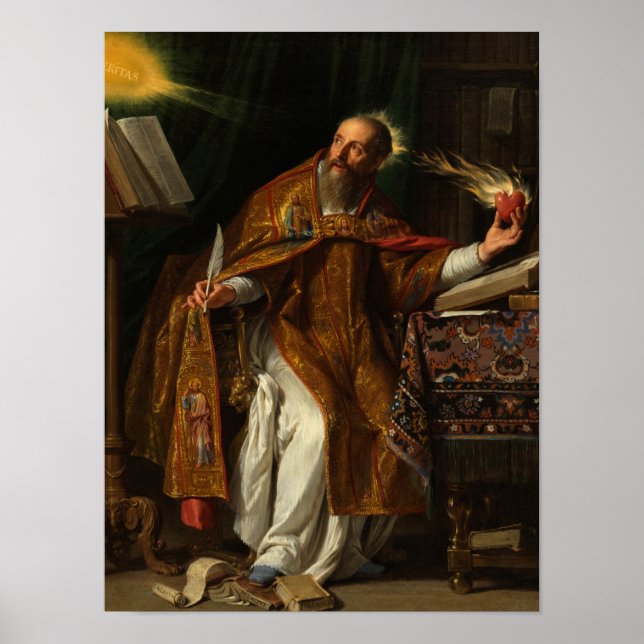 Poster Santo Augustine, 1645, por Philippe de Champaigne (Frente)
