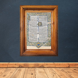 Poster Santo Augustine, Cidade de Deus Manuscrito Medieva