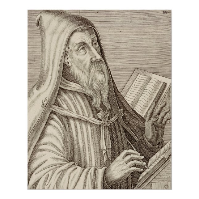 Póster Santo Augustine do Hippo Doutor da Igreja (Frente)