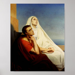 Poster Santo Augustine e Santo Monica