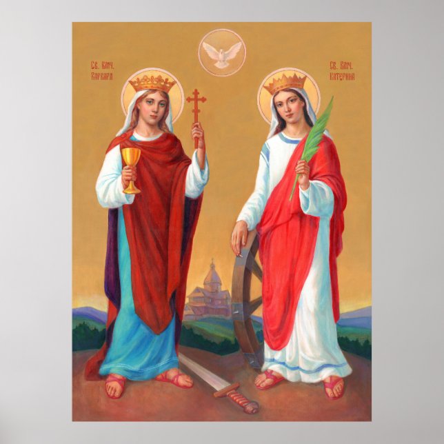 Poster Santo Barbara E Santo Catherine (Frente)