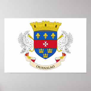 Poster Santo Barthélemy Flag