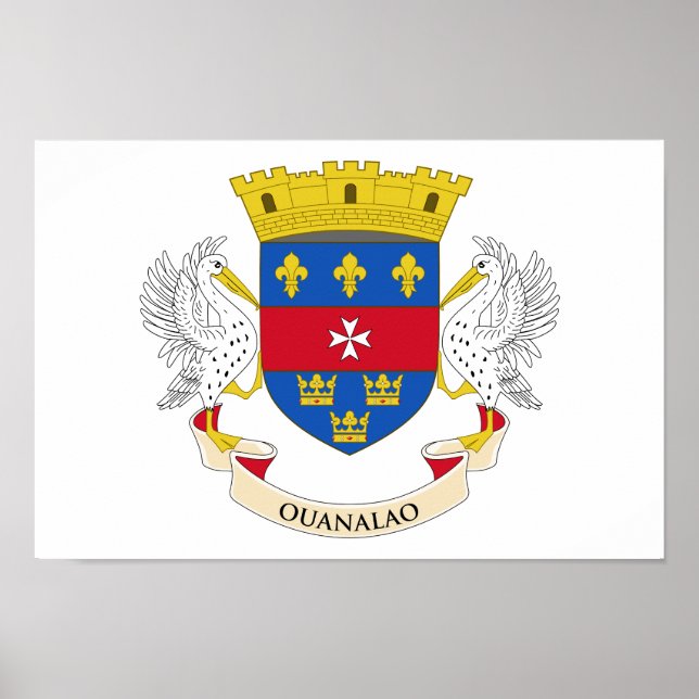 Poster Santo Barthélemy Flag (Frente)