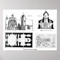 Santo Bartholomew Monastério e plano cruzado