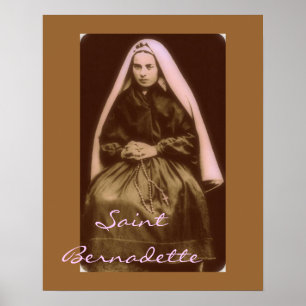 Póster santo Bernadette