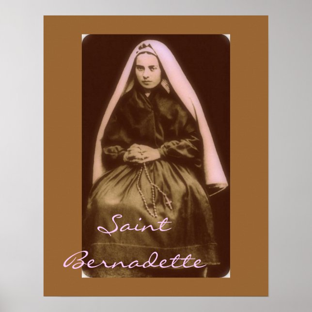 Póster santo bernadette (Frente)