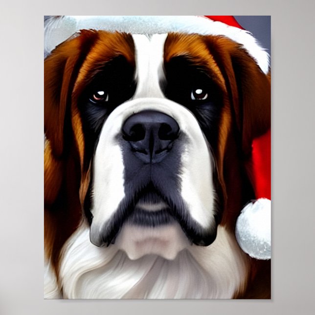 Poster Santo Bernard Christmas (Frente)