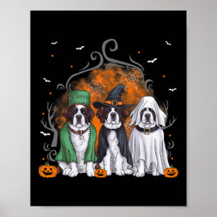 Poster Santo Bernard Rua. Bernard Dog Halloween Custo Fan