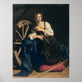 Poster Santo Catherine de Alexandria, Caravaggio