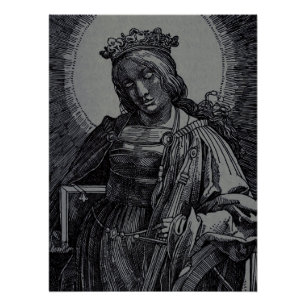 Póster Santo Catherine de Alexandria, por Lucas van Leyde