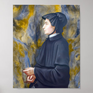 Poster Santo Católica da rua Elizabeth Ann Seton