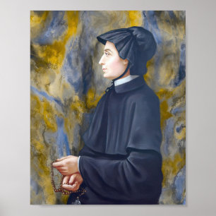 Poster Santo Católica da rua Elizabeth Ann Seton